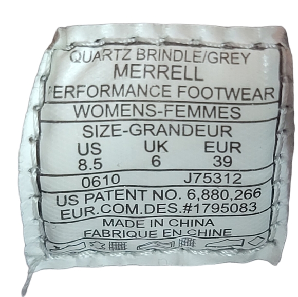 Merrell Quartz Brindle Outdoor Trail Hiking Vibram Low Top Boot/Shoe Women's 8.5 - Picture 9 of 15